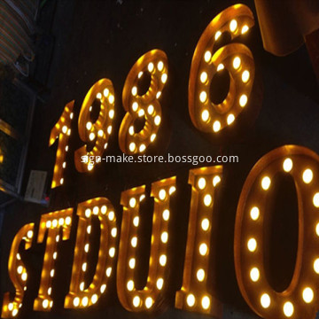Customized Vintage Marquee Letters and Numbers